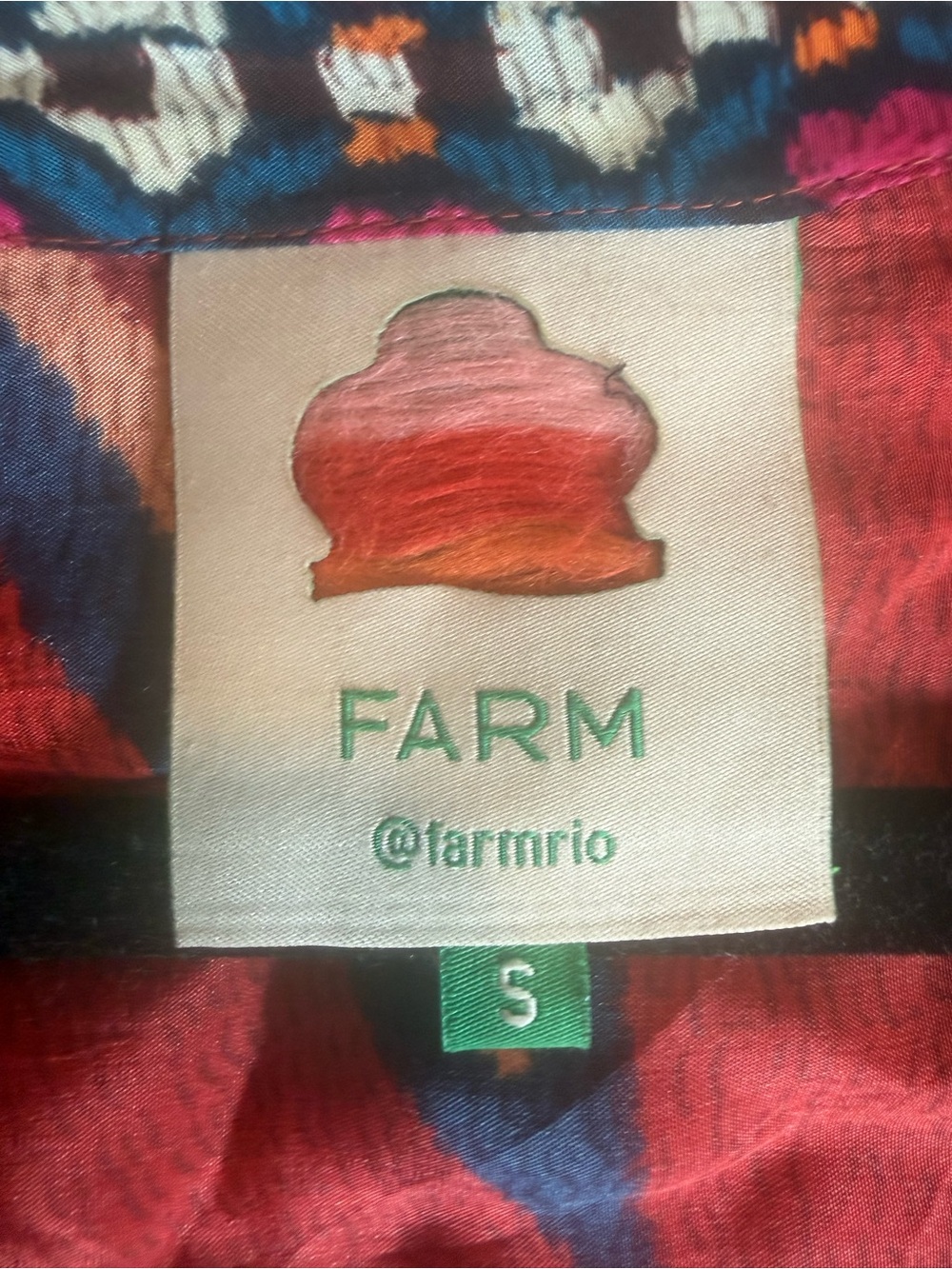 FARM Rio Red Multicolor Striped & Floral Maxi Dress with Embroidered Trim - Picture 3 of 3